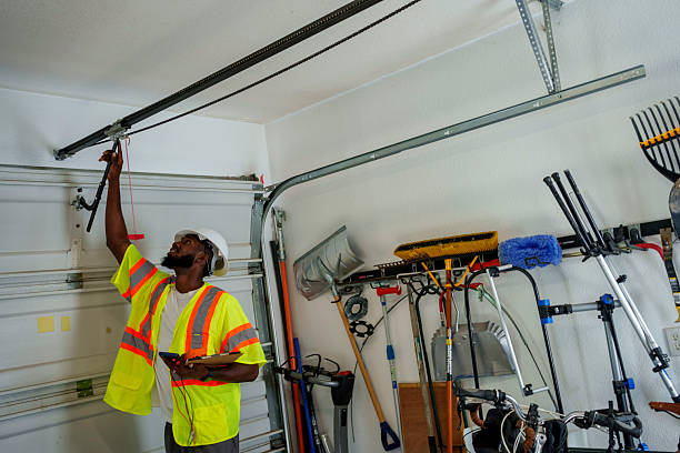 Professional Garage Door Panel Replacement technician working in Washburn, IL